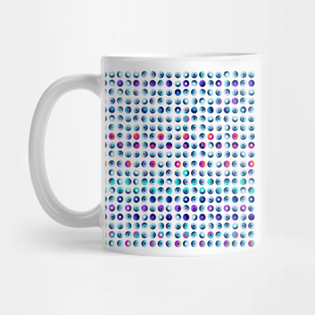 Psychedelic tiny circles in blue by IngaDesign